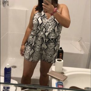 NWT Snakeskin Romper